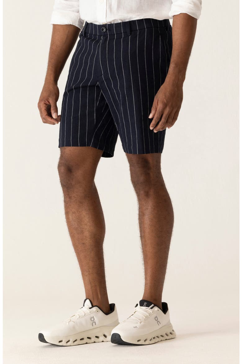 Oasis Hyperthread Linen Blend Bermuda Shorts, Alternate, color, NAVY