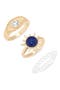 selected Blue Multi- Gold