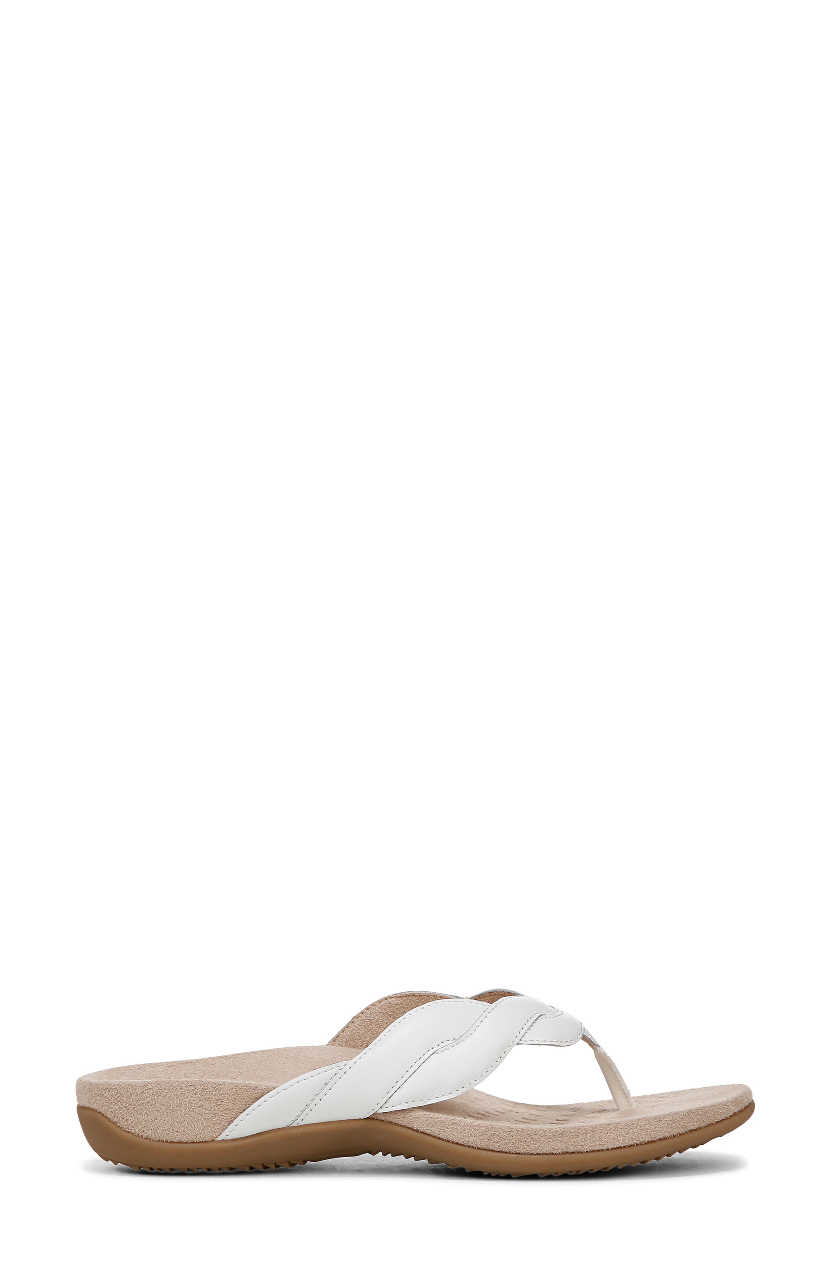 Bella Braid Flip Flop, Alternate, color, WHITE