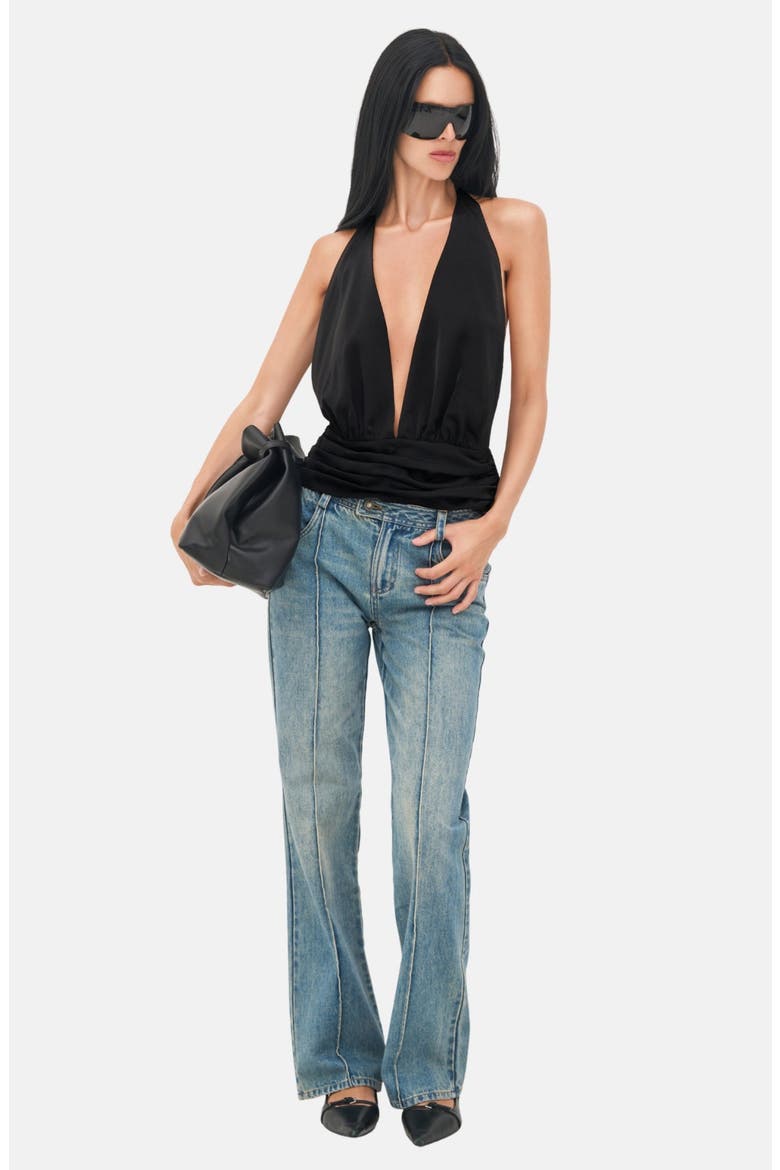 Agatha Halter Top, Alternate, color, Black