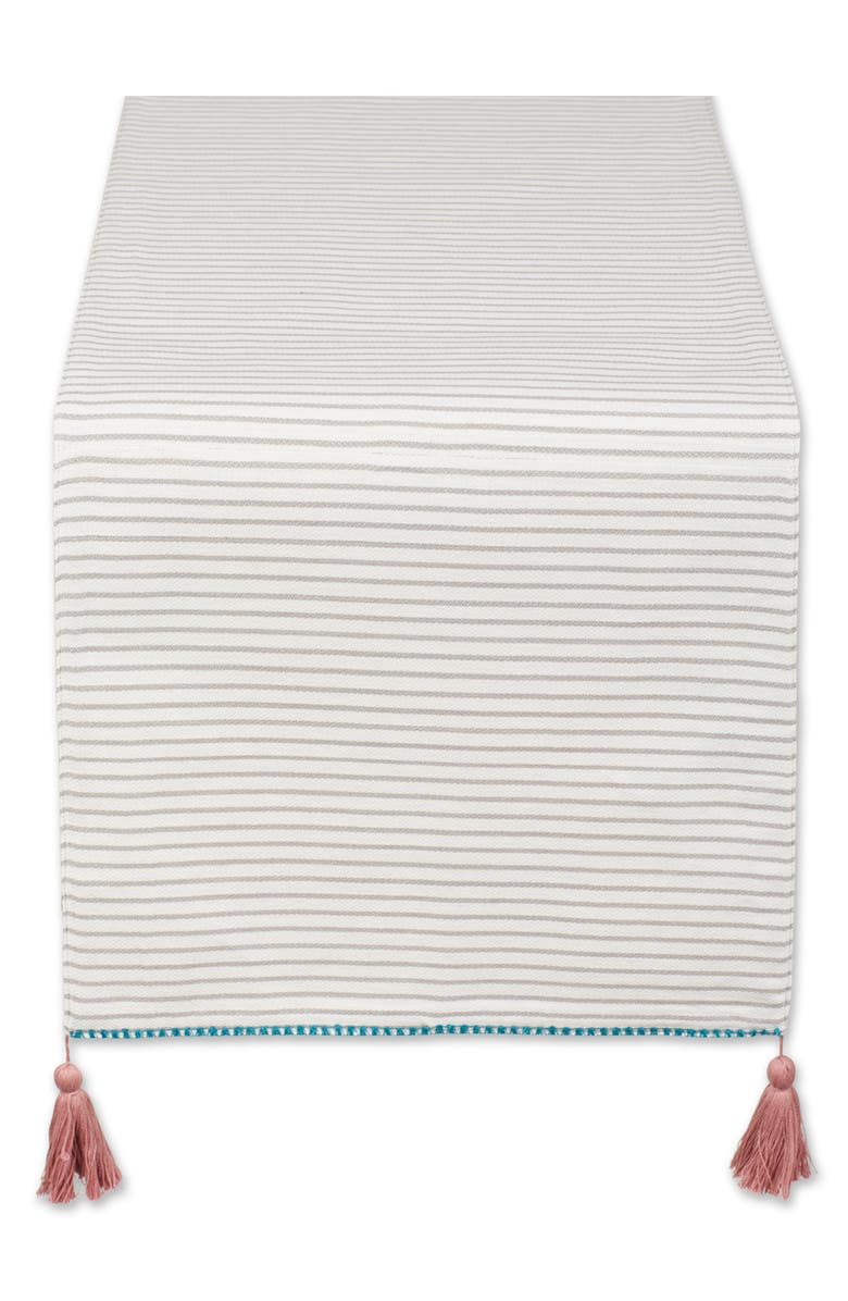 Design Imports Gather Together Embellished Table Runner, Main, color, Beige