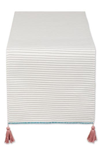 Design Imports Gather Together Embellished Table Runner In Sand