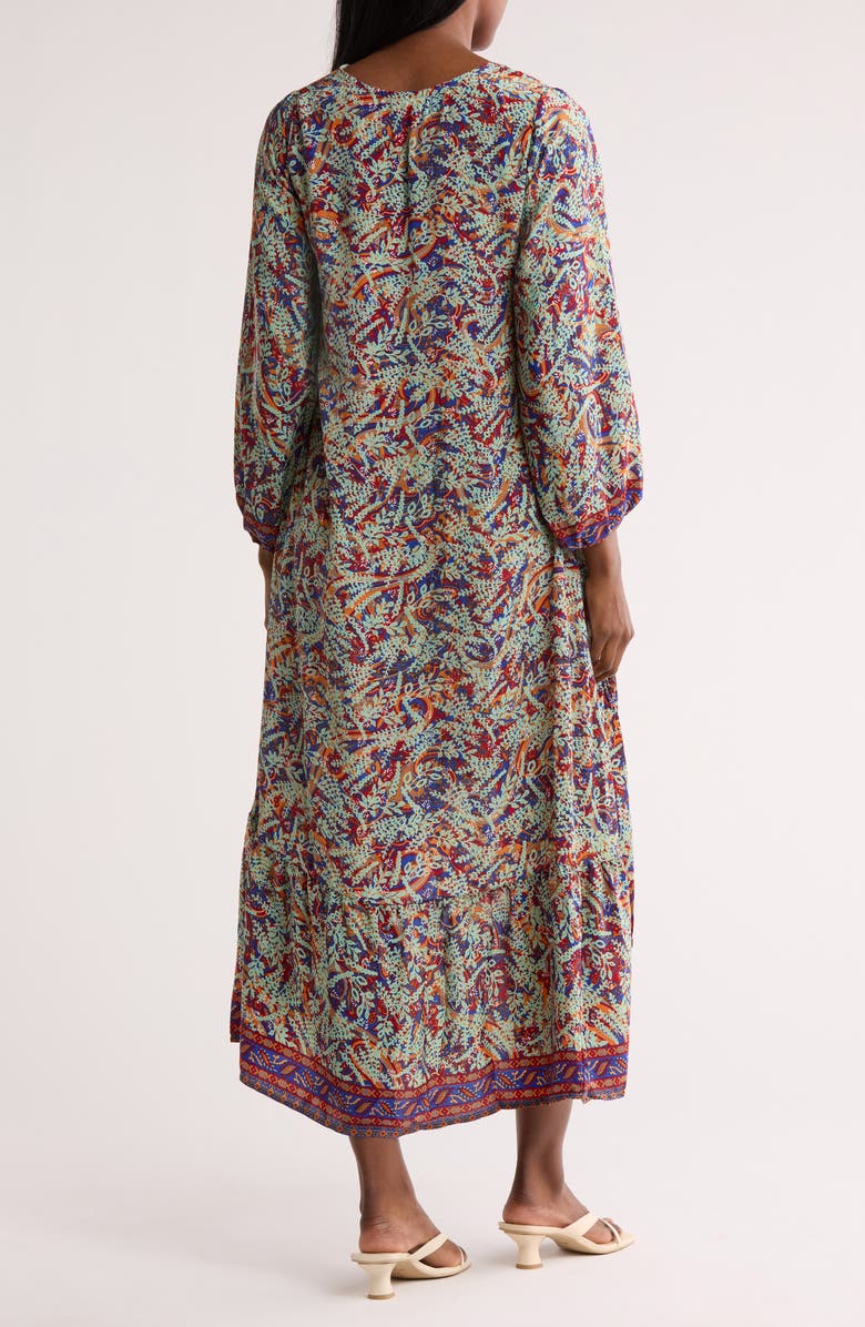 La Fiorentina Viviana Asymmetric Dress, Alternate, color, Blue/ Green