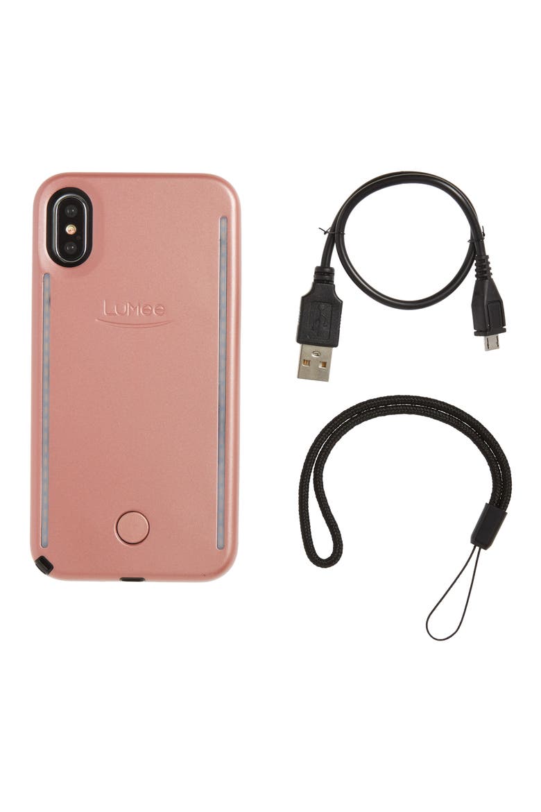 LED Lighted iPhone X/Xs Case, Alternate, color, ROSE