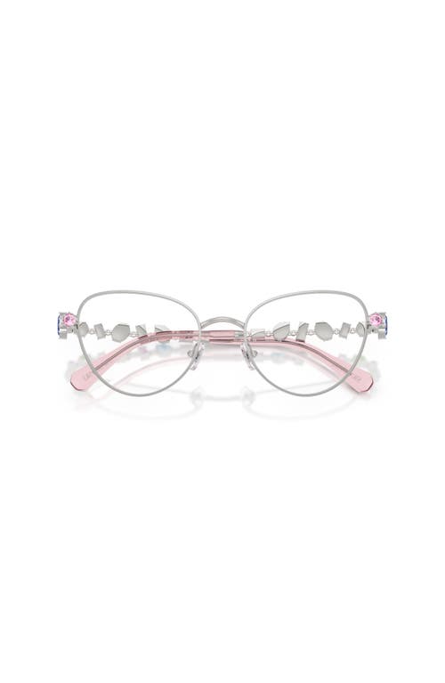 Swarovski 51mm Cat Eye Optical Glasses In Metallic