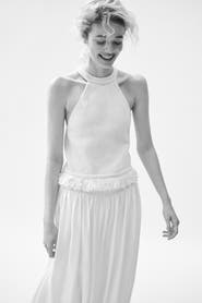 H&M Fringe-trimmed Knitted Top