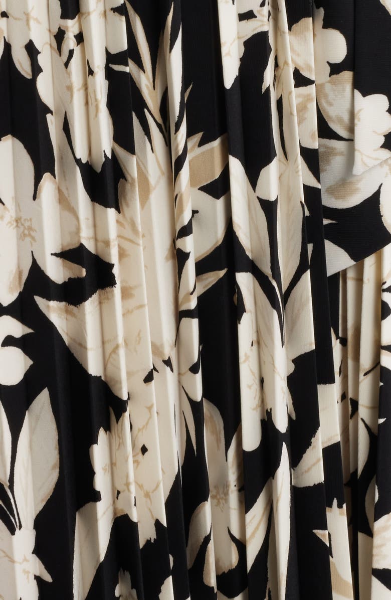 Anne Klein Floral Print Sleeveless Pleat Dress, Alternate, color,