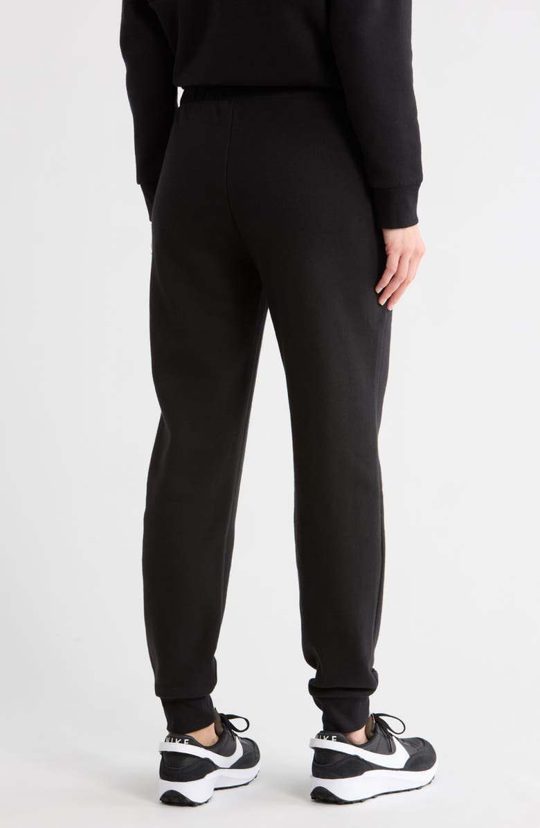 90 DEGREE BY REFLEX Silicon Fleece Joggers, Alternate, color, Black