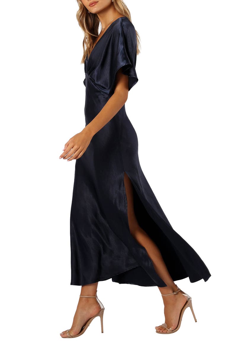 Ricki Dolman Sleeve Satin Dress, Alternate, color, MIDNIGHT INDIGO