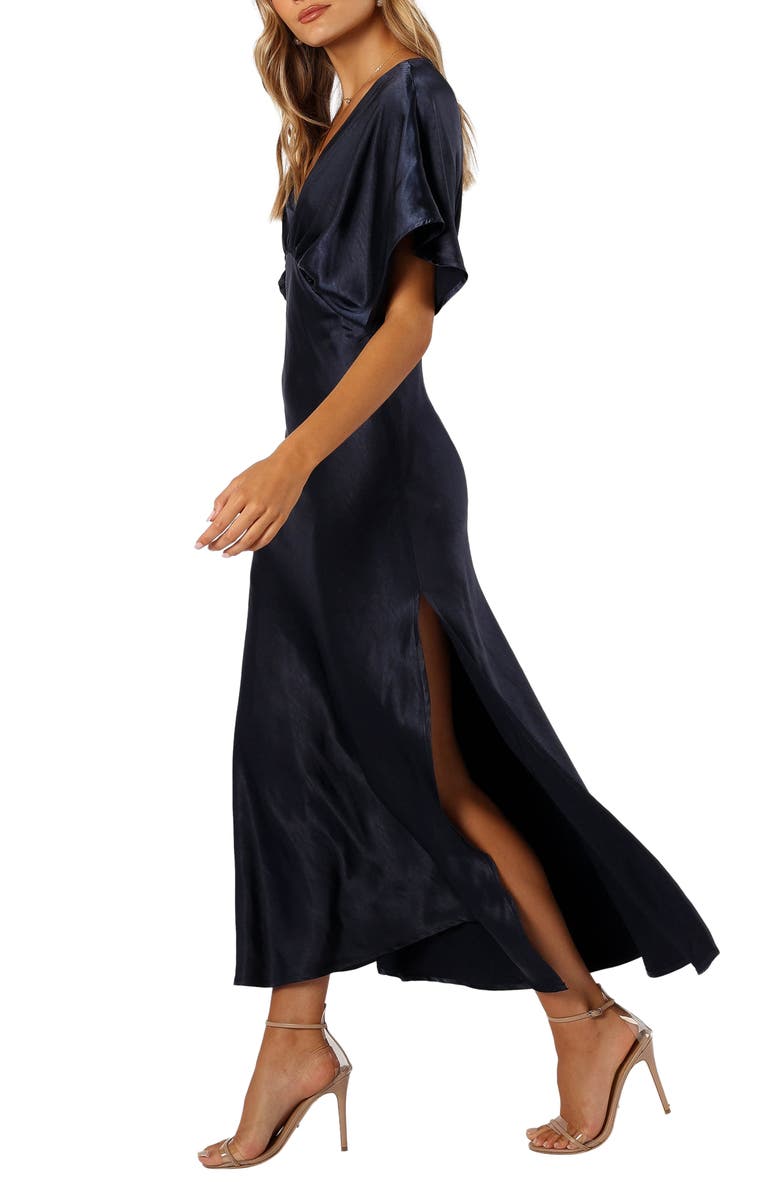 Petal & Pup Ricki Dolman Sleeve Satin Dress, Alternate, color, Midnight Indigo