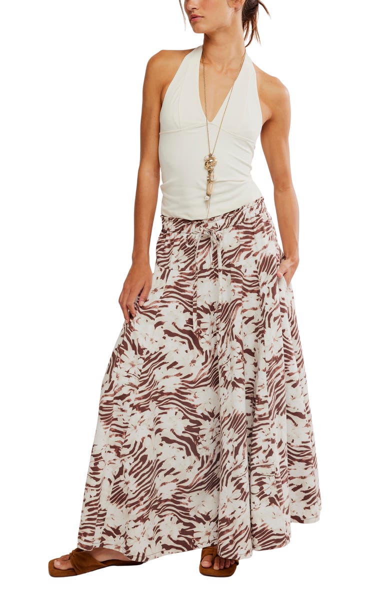 Free People Zephyr Print Convertible Bustle Maxi Skirt, Alternate, color,