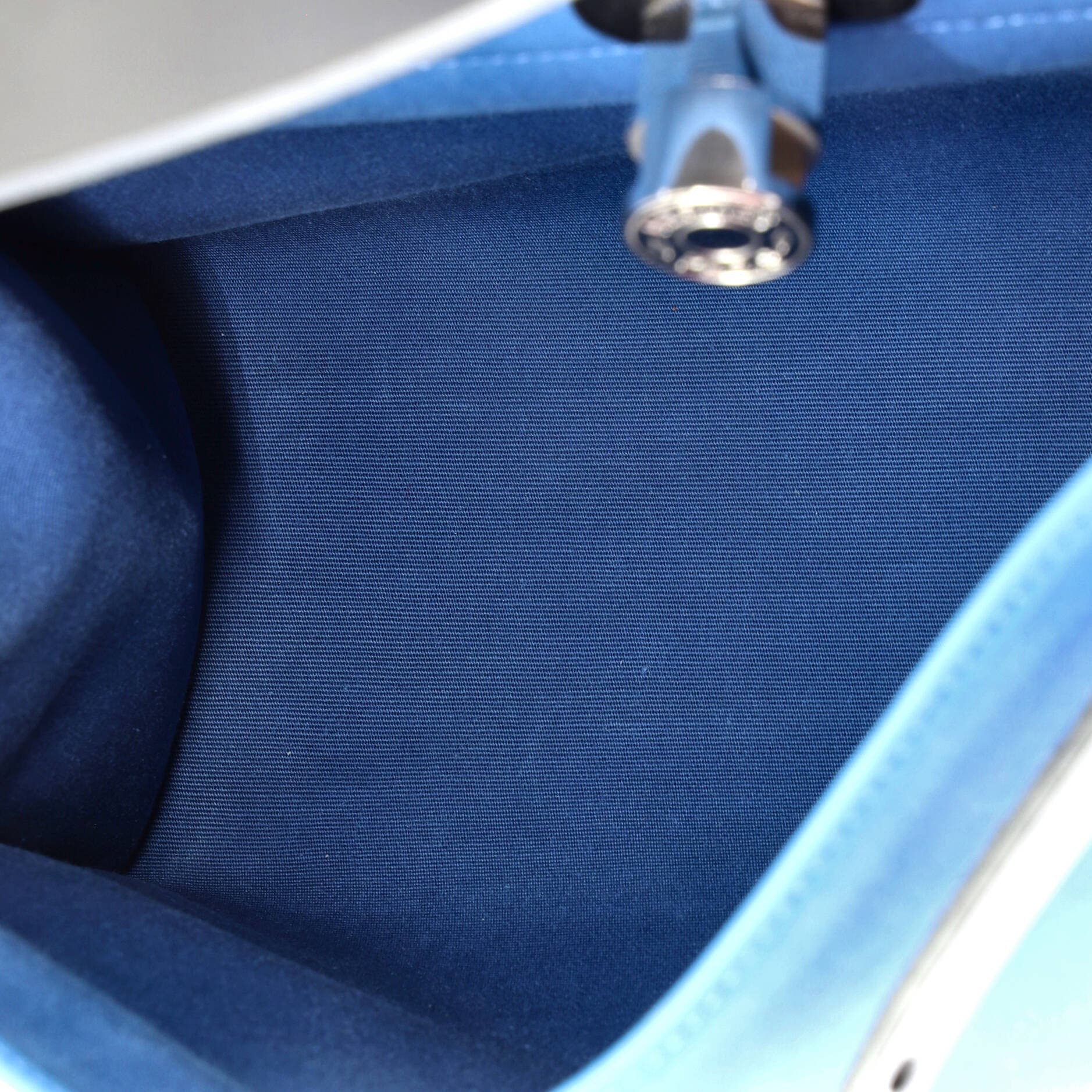 Pre-Owned Hermes Herbag Zip Leather and Toile 31, Alternate, color, Bleu De Galice