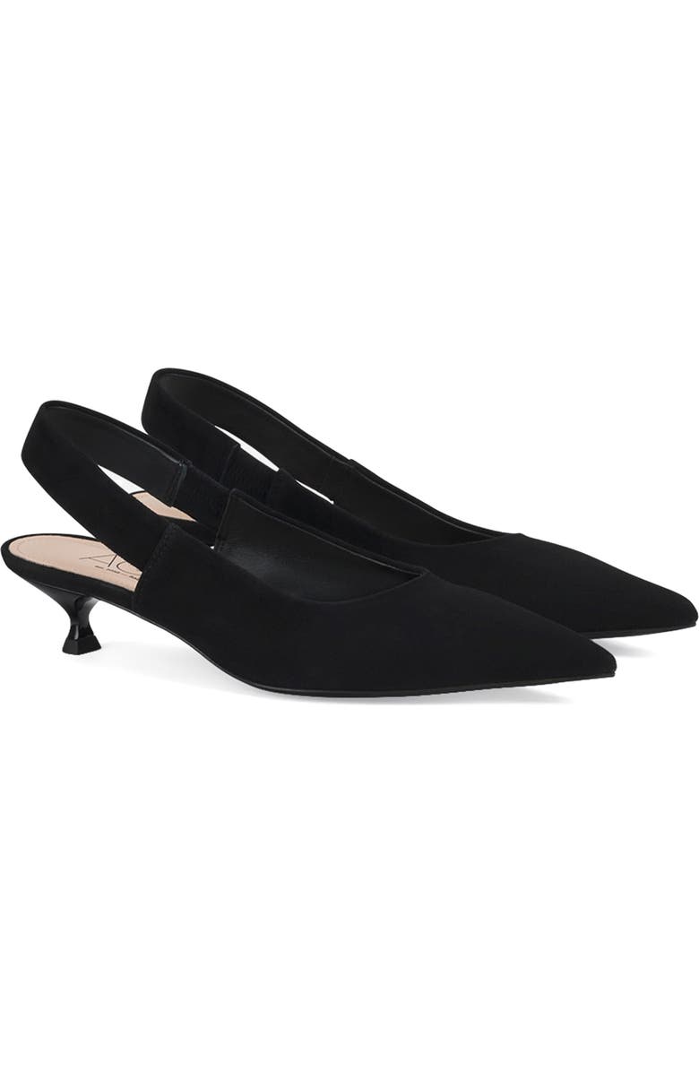 AGL Lenor Slingback Pointed Toe Kitten Heel Pump, Main, color, Nero-Nero