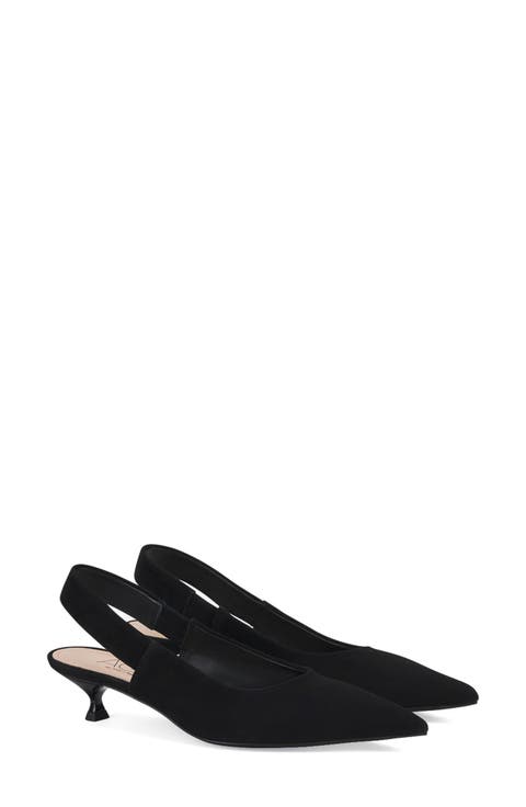 Lenor Slingback Pointed Toe Kitten Heel Pump (Women)