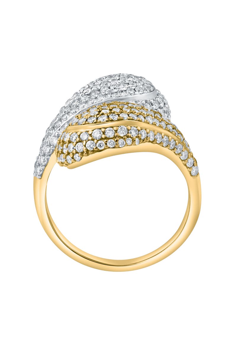LuvMyJewelry Sable 2.15 Ct 14K Gold Two Tone Pave Diamond Ring (Women ...