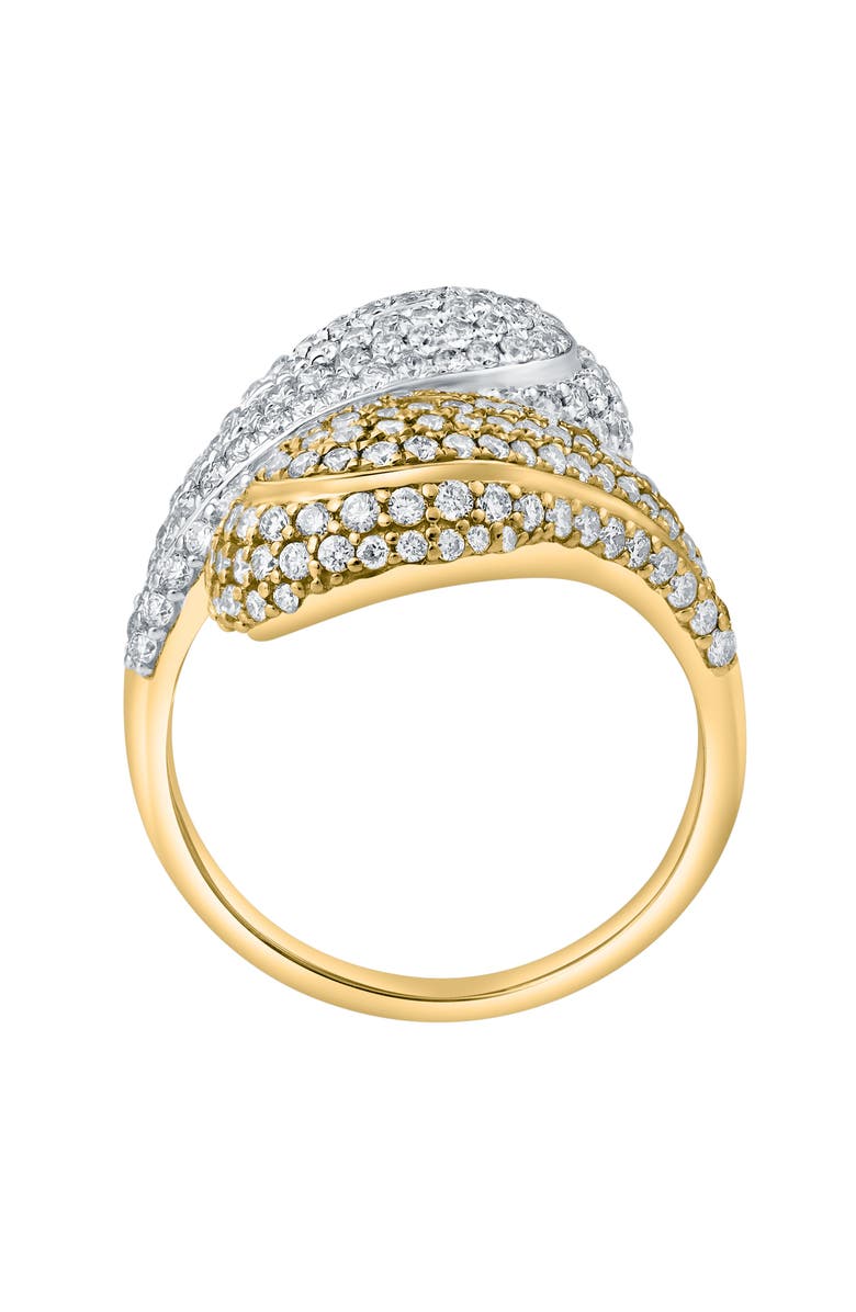 LuvMyJewelry Sable 2.15 Ct 14K Gold Two Tone Pave Diamond Ring, Alternate, color, 14K Yellow Gold
