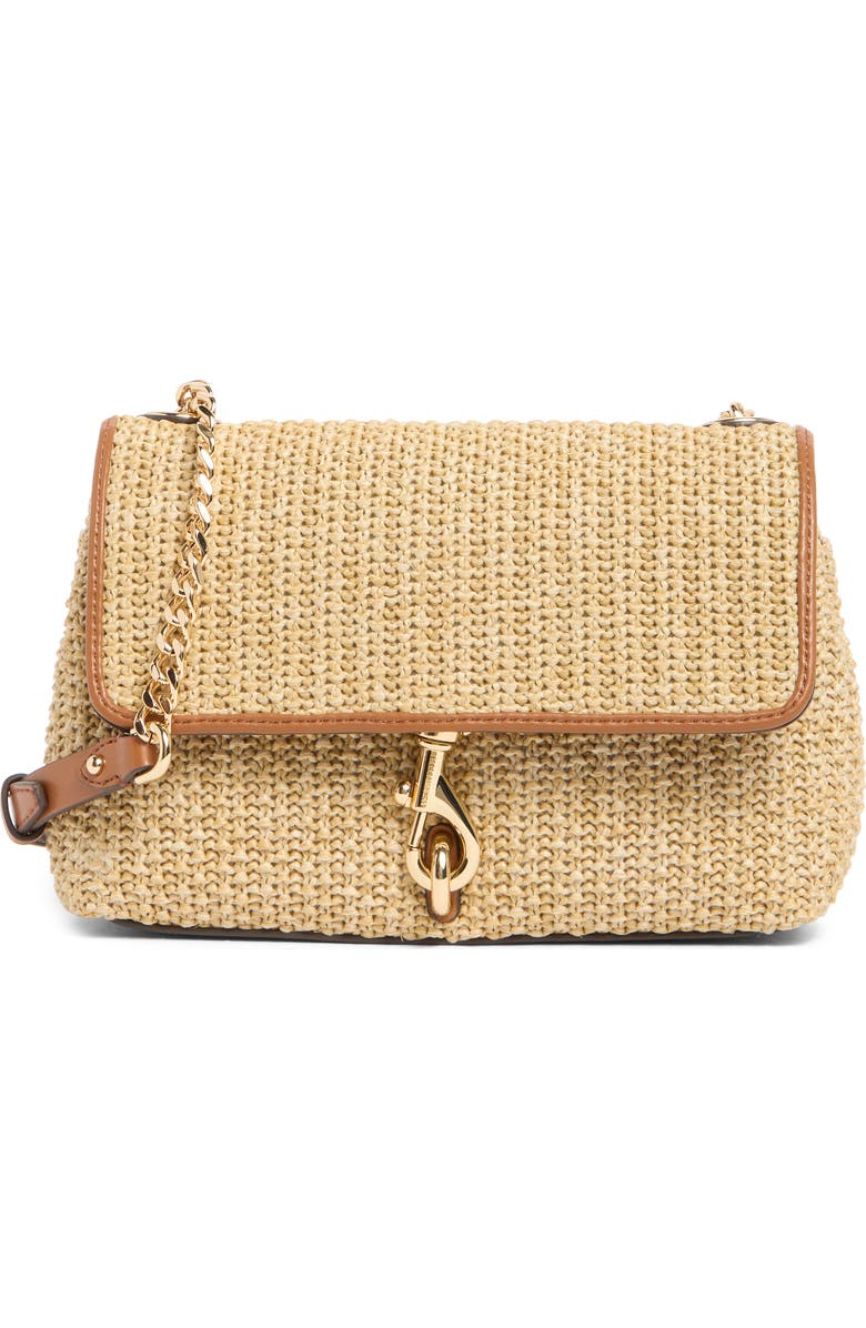 Rebecca Minkoff Edie Straw Crossbody Bag, Main, color,