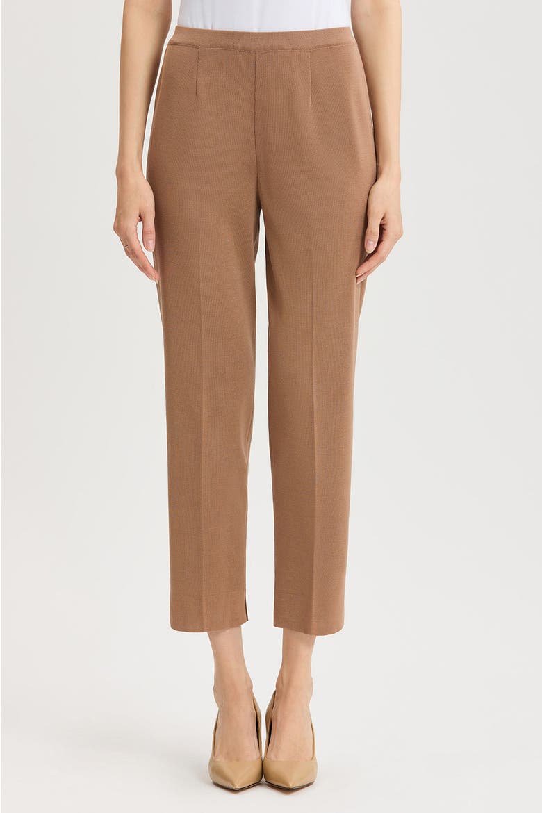 Knit Straight Leg Ankle Pants, Main, color, Warm Taupe