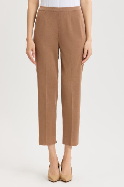 Knit Straight Leg Ankle Pants