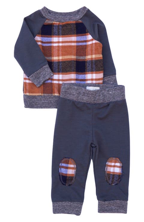 Charlie Cotton Blend Long Sleeve Top & Pants Set (Baby)