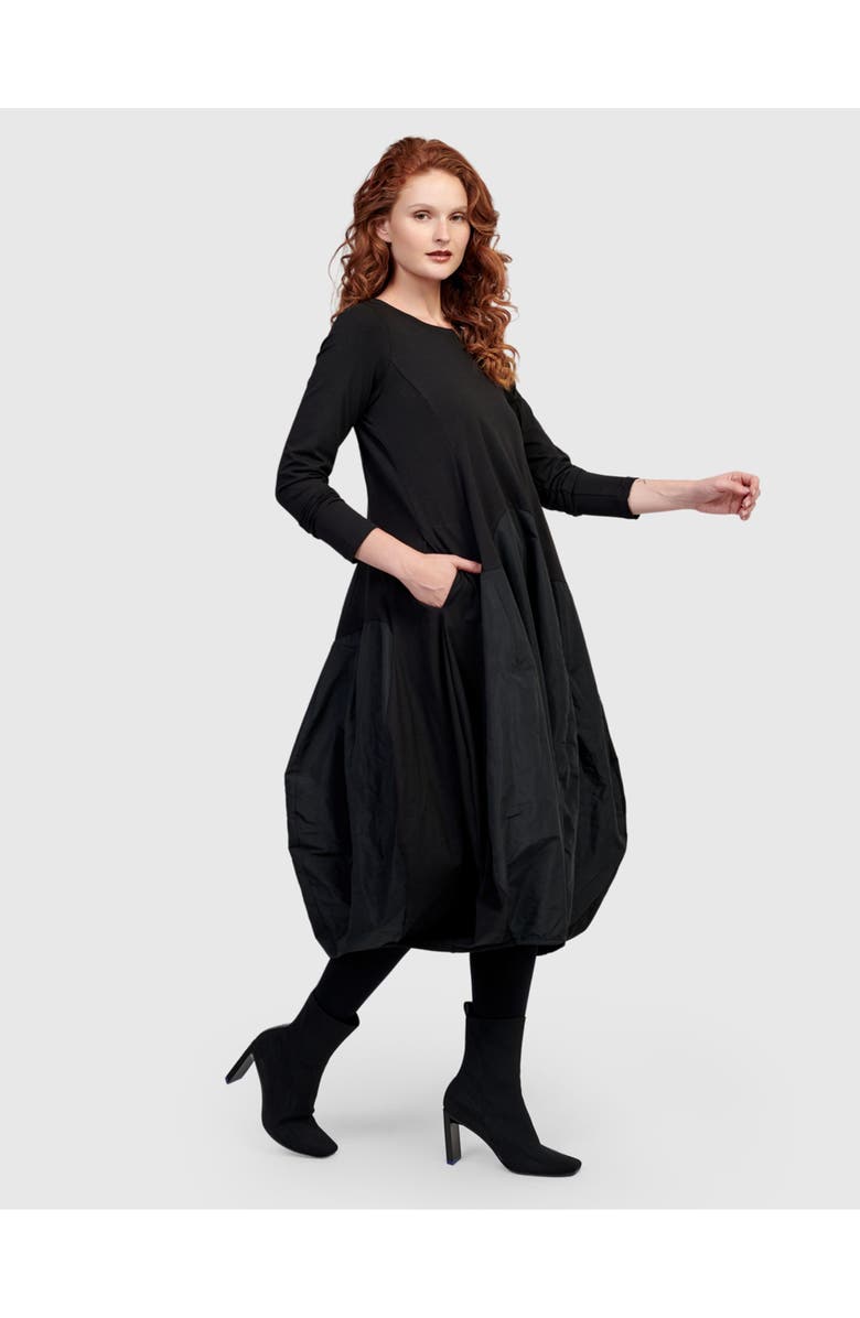 Alembika Maxima Crew Cocoon Dress, Alternate, color, Black