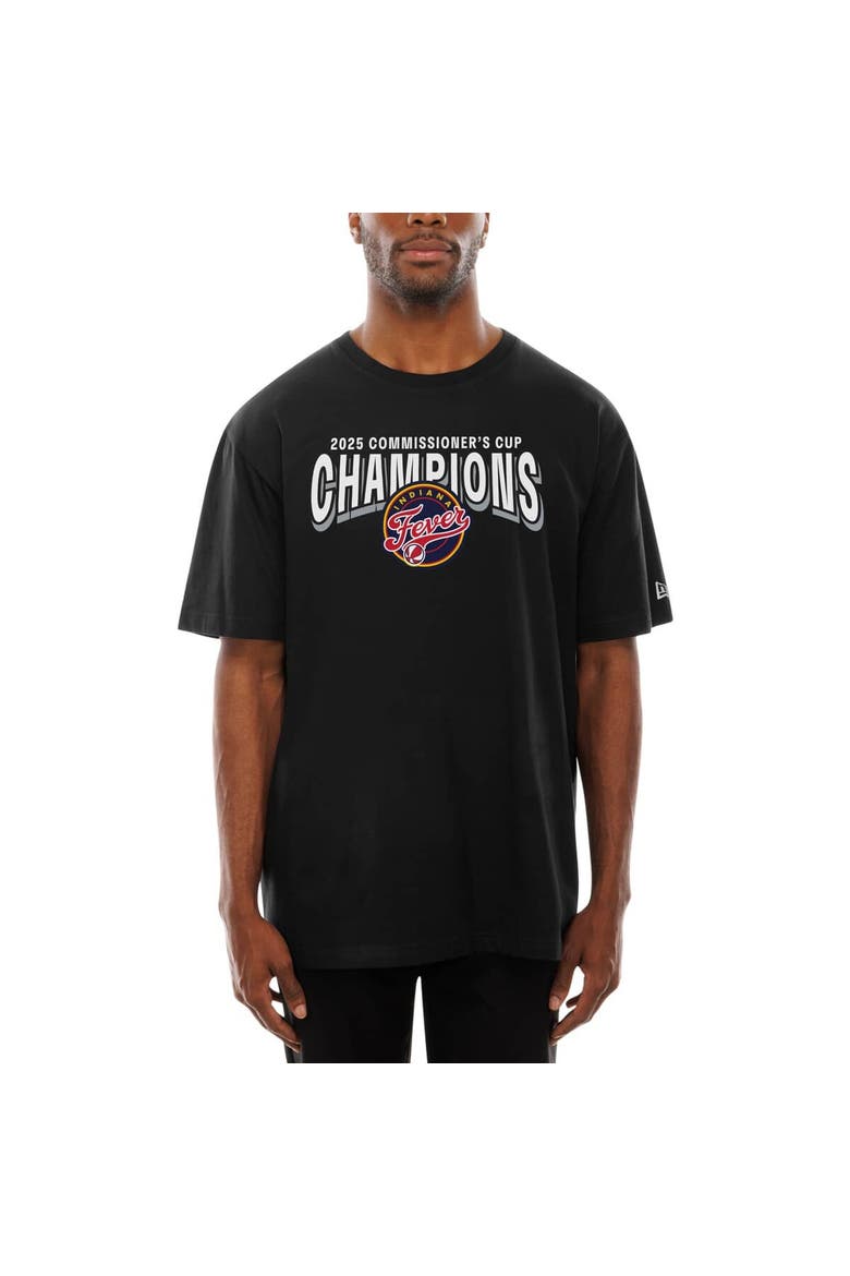 Unisex New Era  Black Indiana Fever 2025 WNBA Commissioner's Cup Champions T-Shirt, Alternate, color, Black