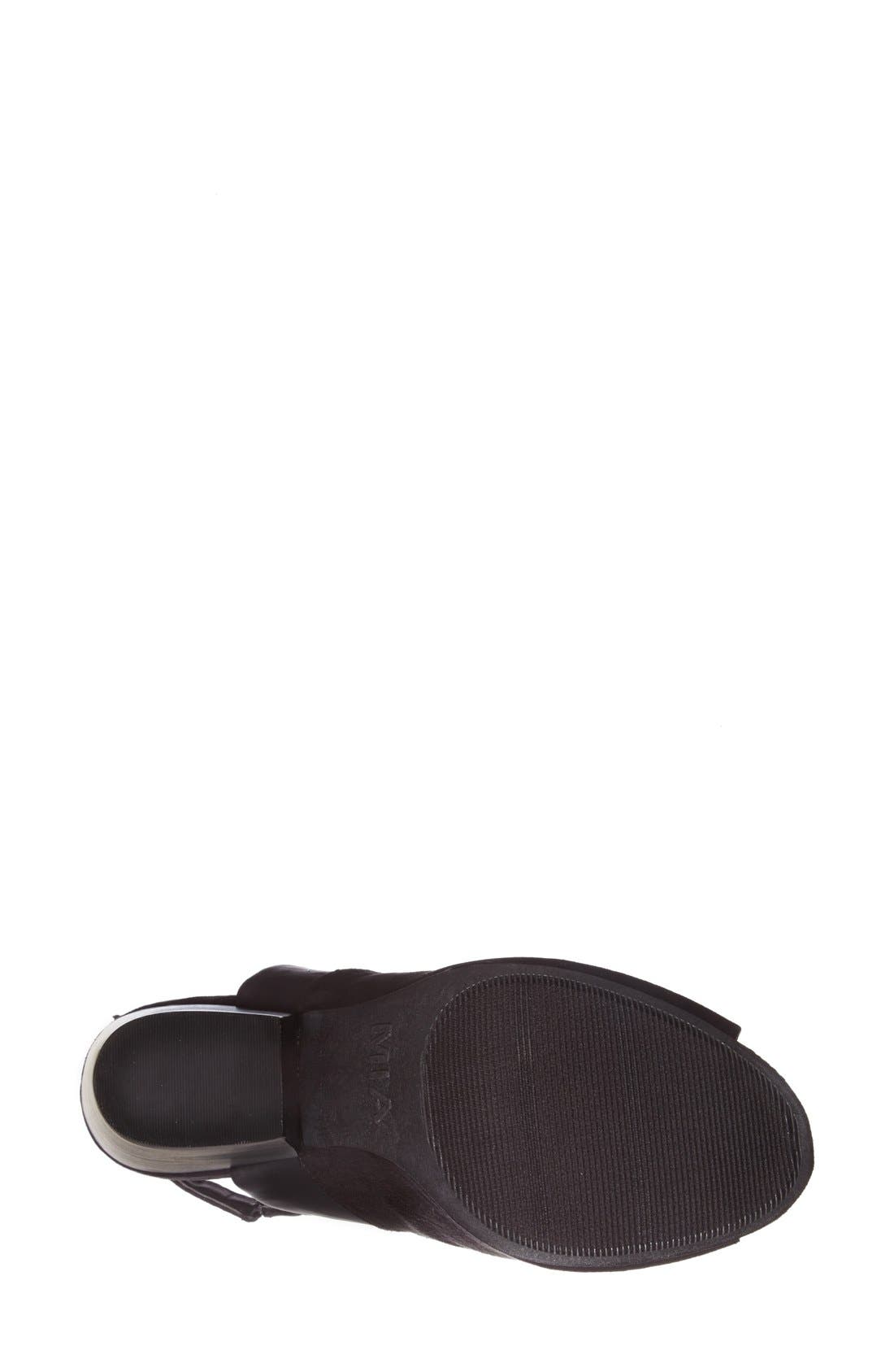 'Esperanza' Open-Toe Bootie, Alternate, color, BLACK