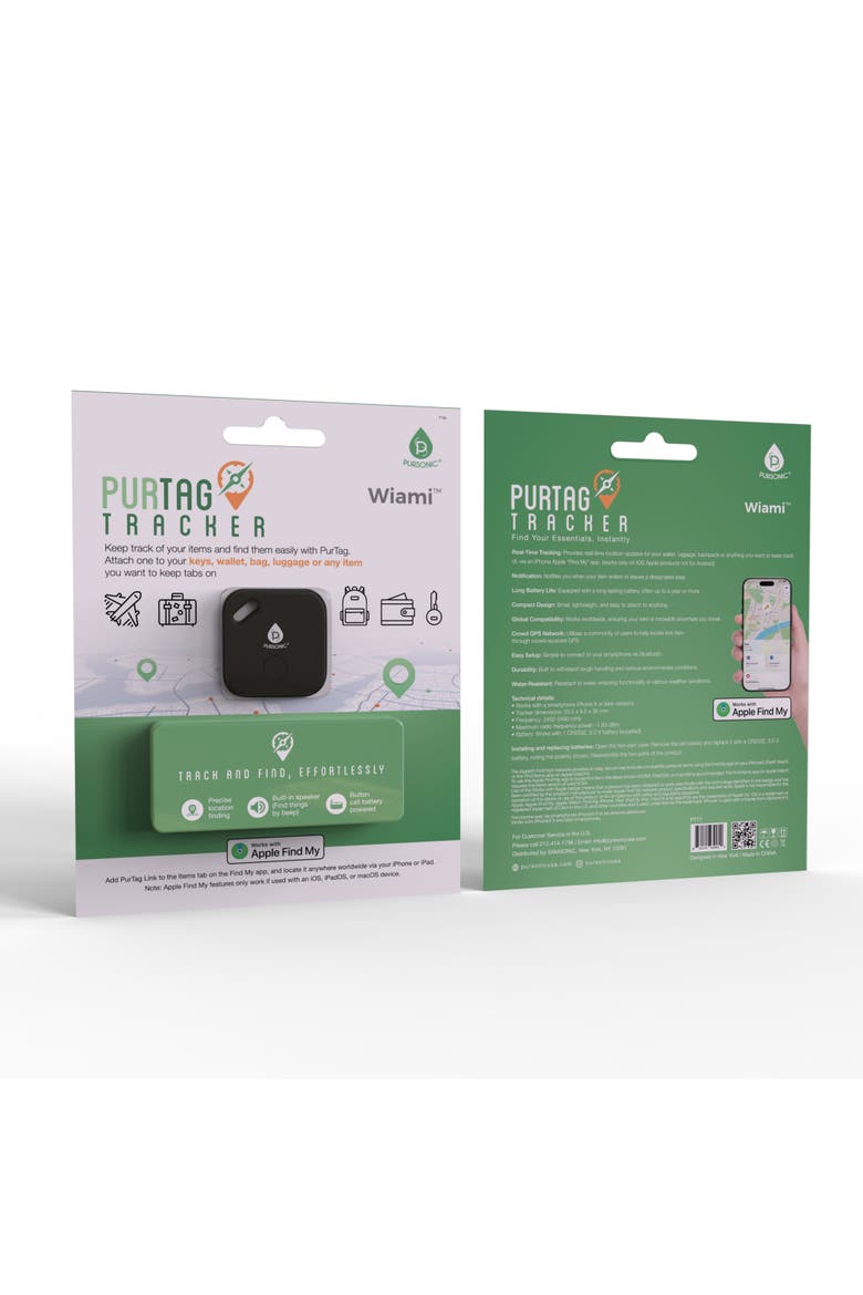 2 Purtag Trackers, Alternate, color, Black