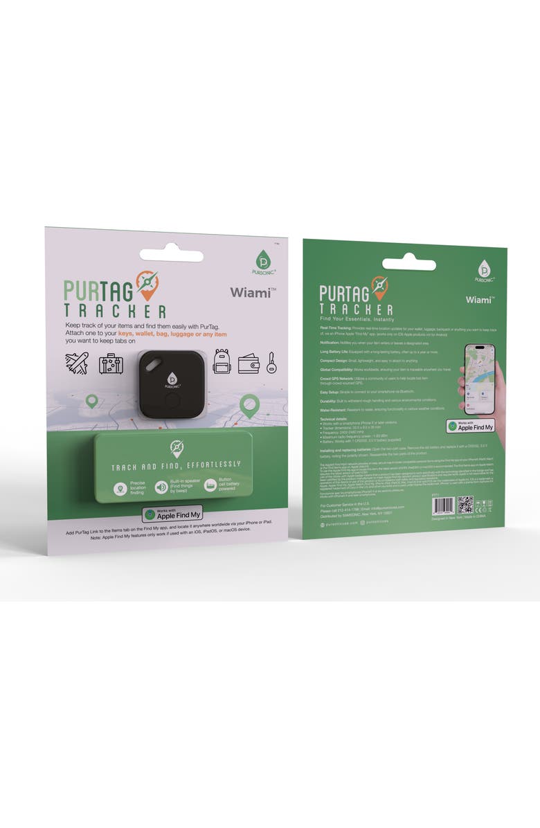PURSONIC 2 Purtag Trackers, Alternate, color, Black