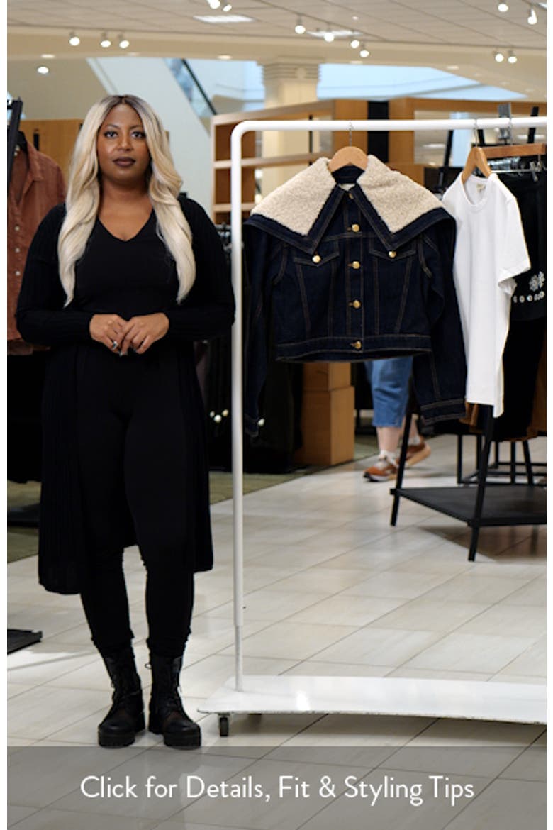 Sybil Faux Shearling Accent Denim Jacket video