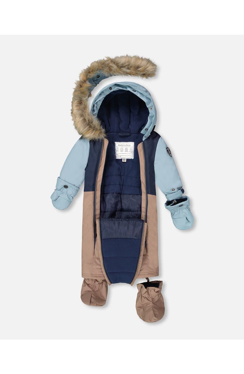 Deux par Deux One-Piece Play Snowsuit Designed for Car Seat, Alternate, color, Taupe