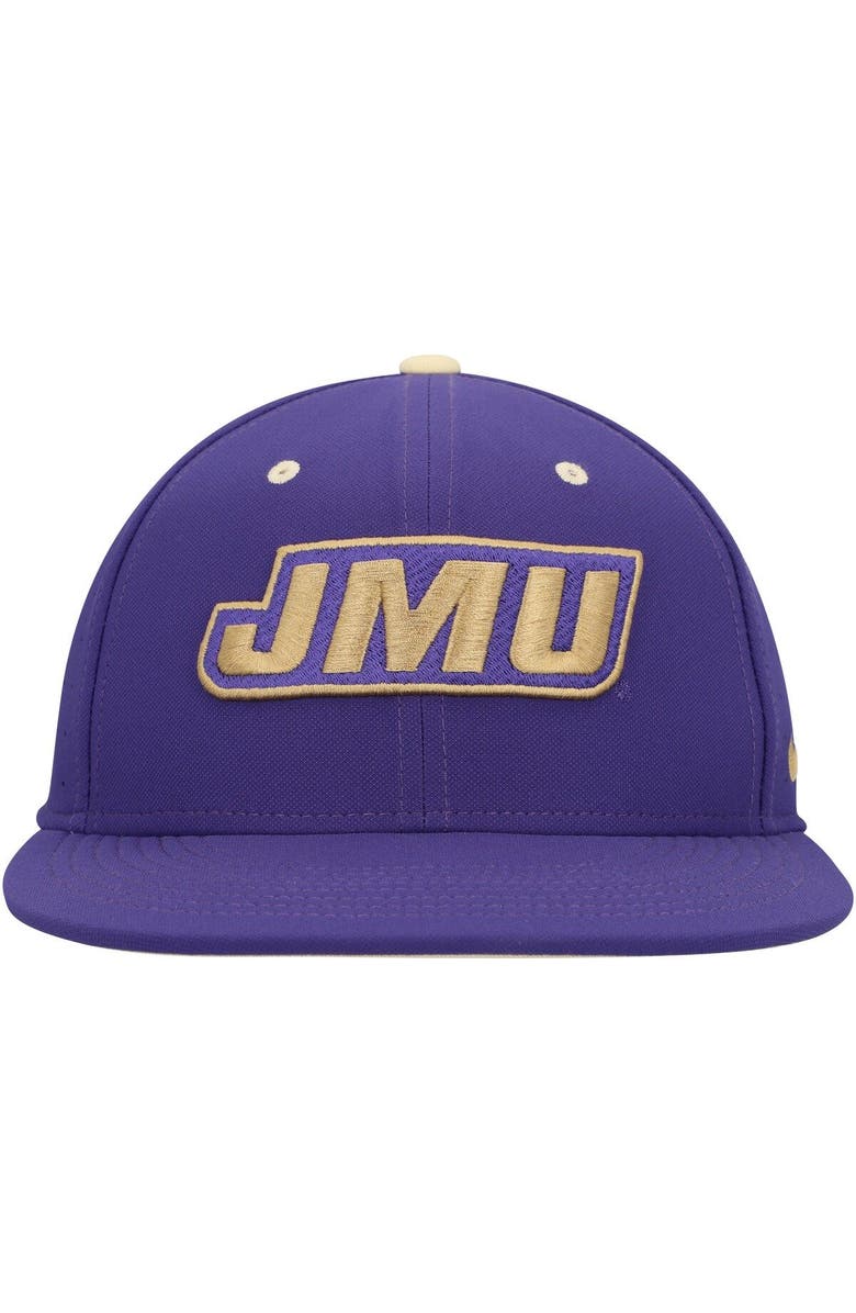 Nike Men's Nike Purple James Madison Dukes True AeroBill Performance Fitted Hat, Alternate, color, 