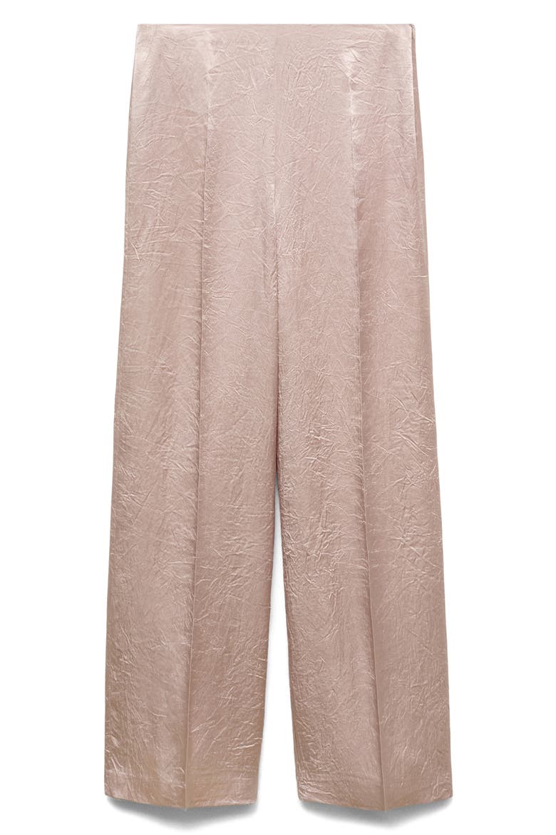 Crinkle Satin Wide Leg Pants, Main, color, PASTEL PINK