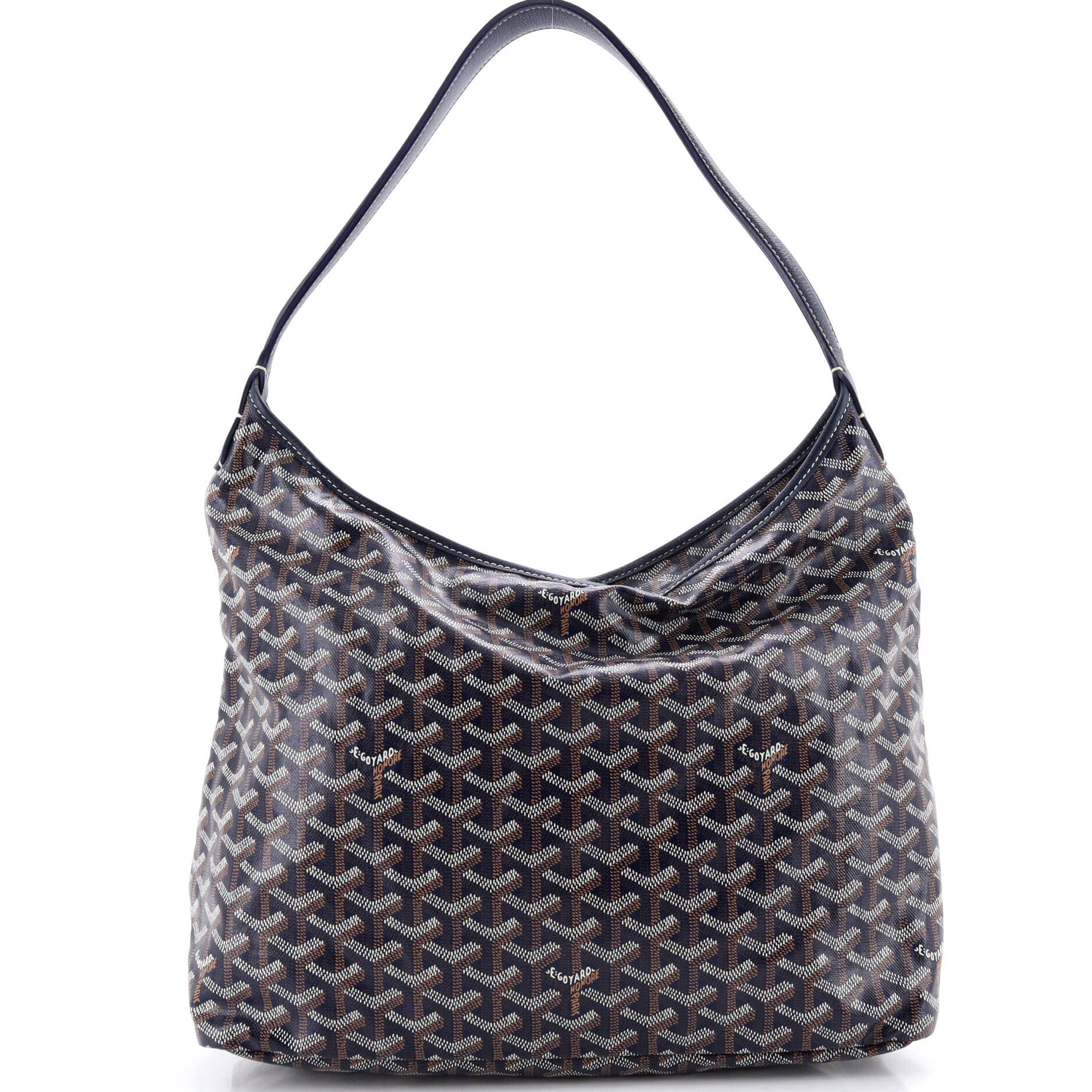 Pre-Owned Goyard Boheme Hobo Coated Canvas, Alternate, color, Blue