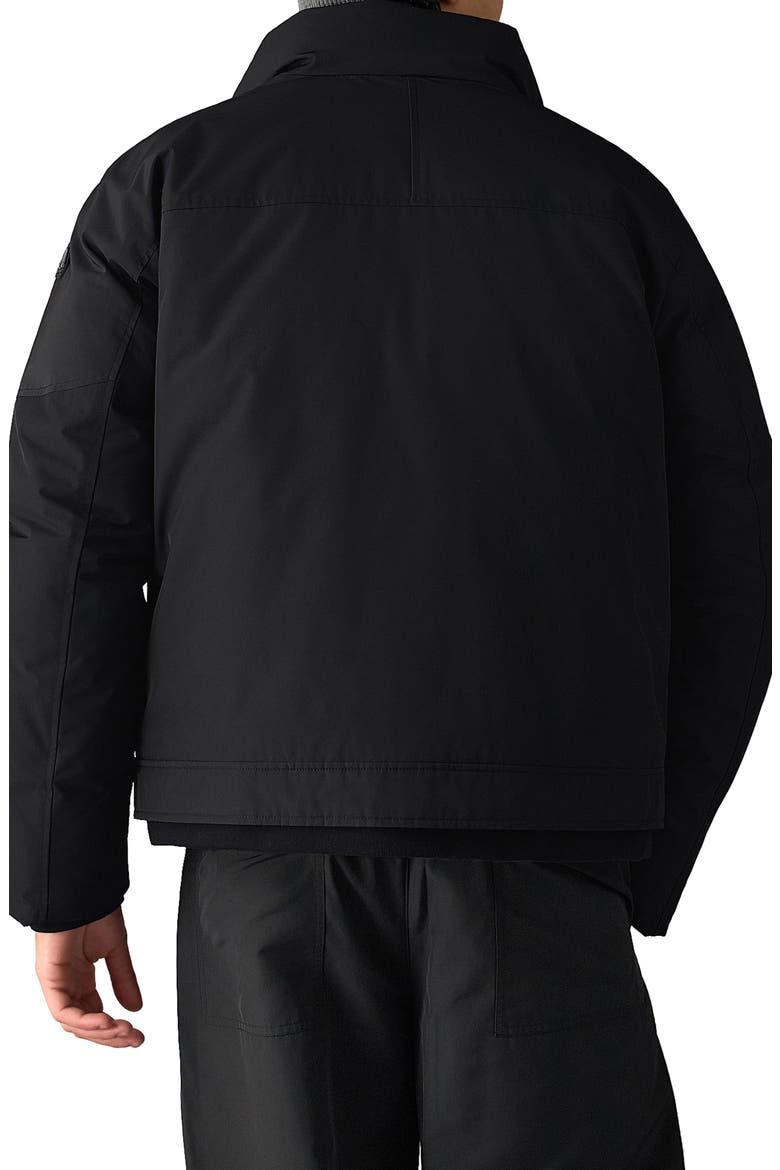 West-Ed Down Trucker Jacket, Alternate, color, BLACK