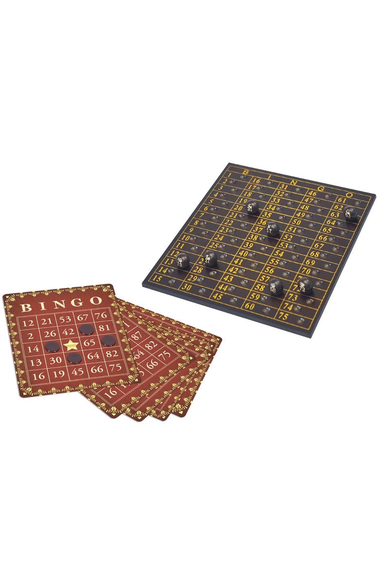 Craftsman Deluxe Wood Bingo Game Set, Alternate, color, Multicolored
