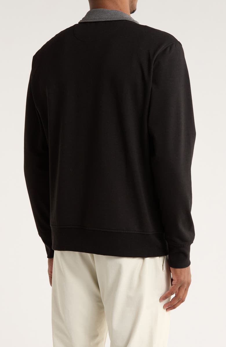 TailorByrd Fleece Quarter Zip Pullover, Alternate, color, Black