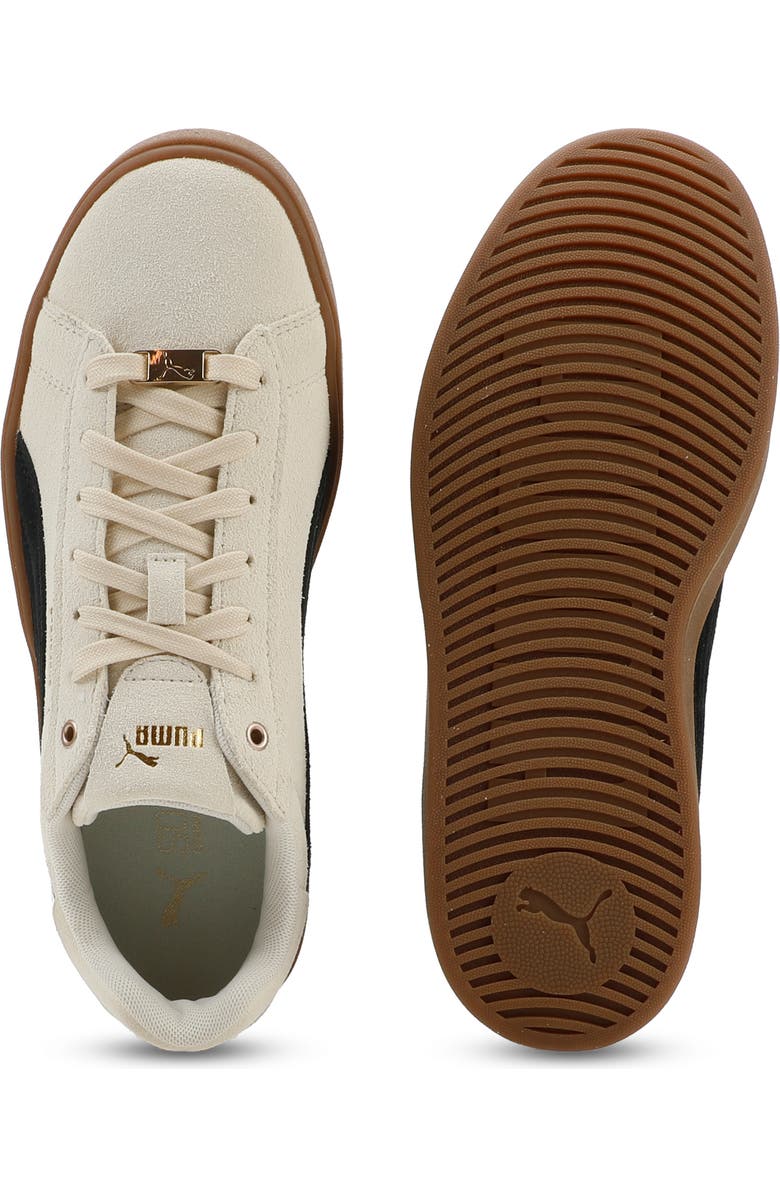 PUMA Aveline Sneaker, Alternate, color, Alpine Snow/ Black/ Gold