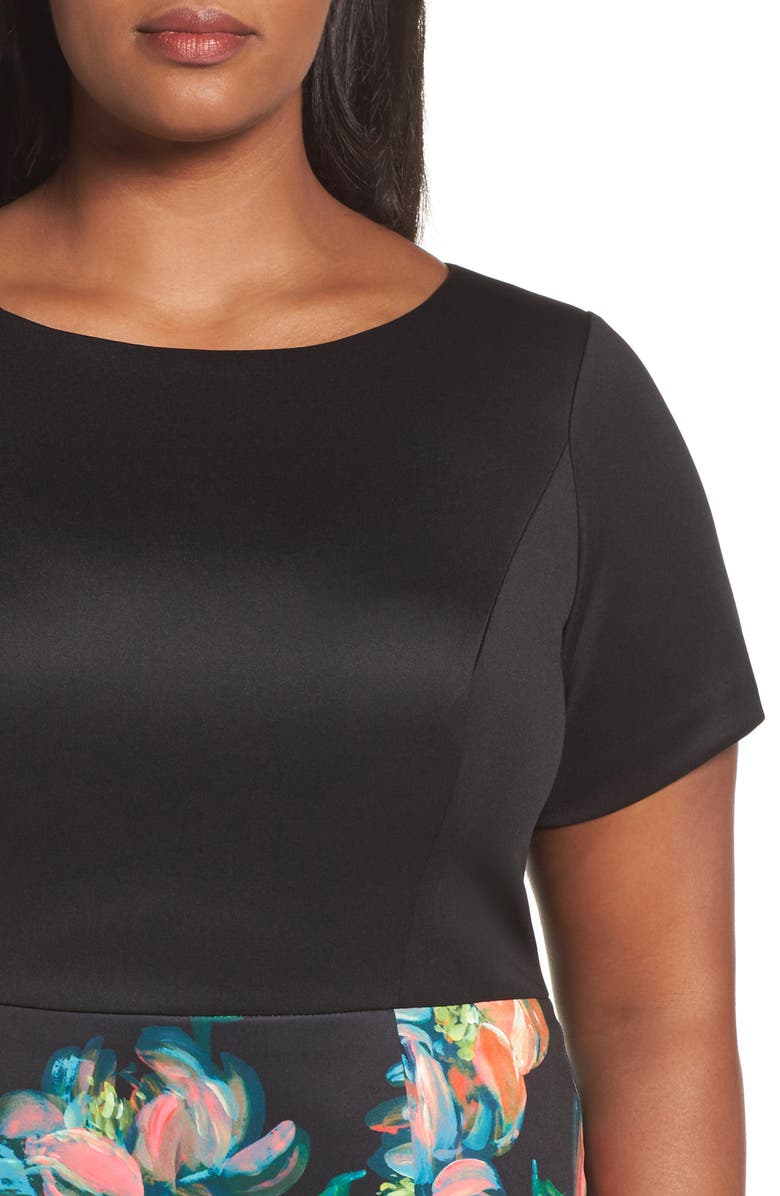 Adrianna Papell Floral Print Sheath Dress, Alternate, color,