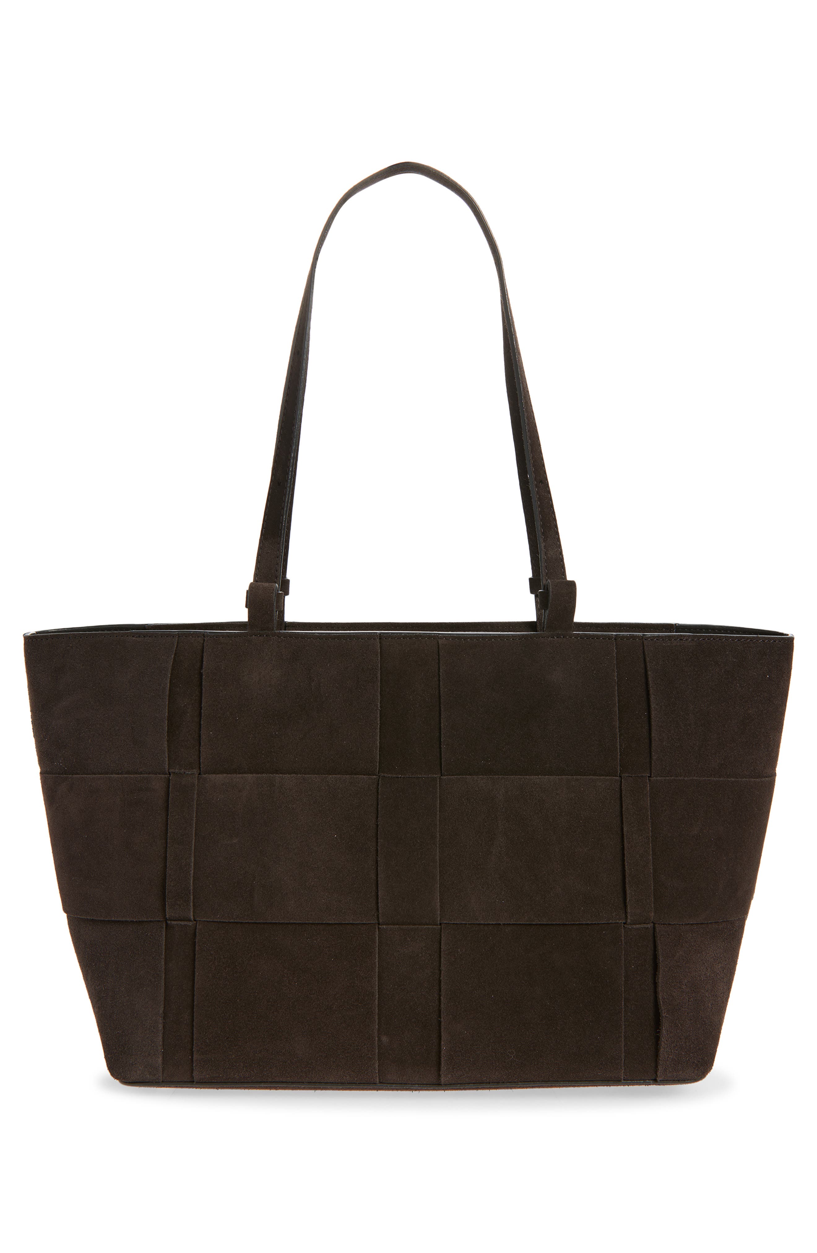 DeMellier The Florence Woven Leather Tote, Alternate, color, Dark Chocolate