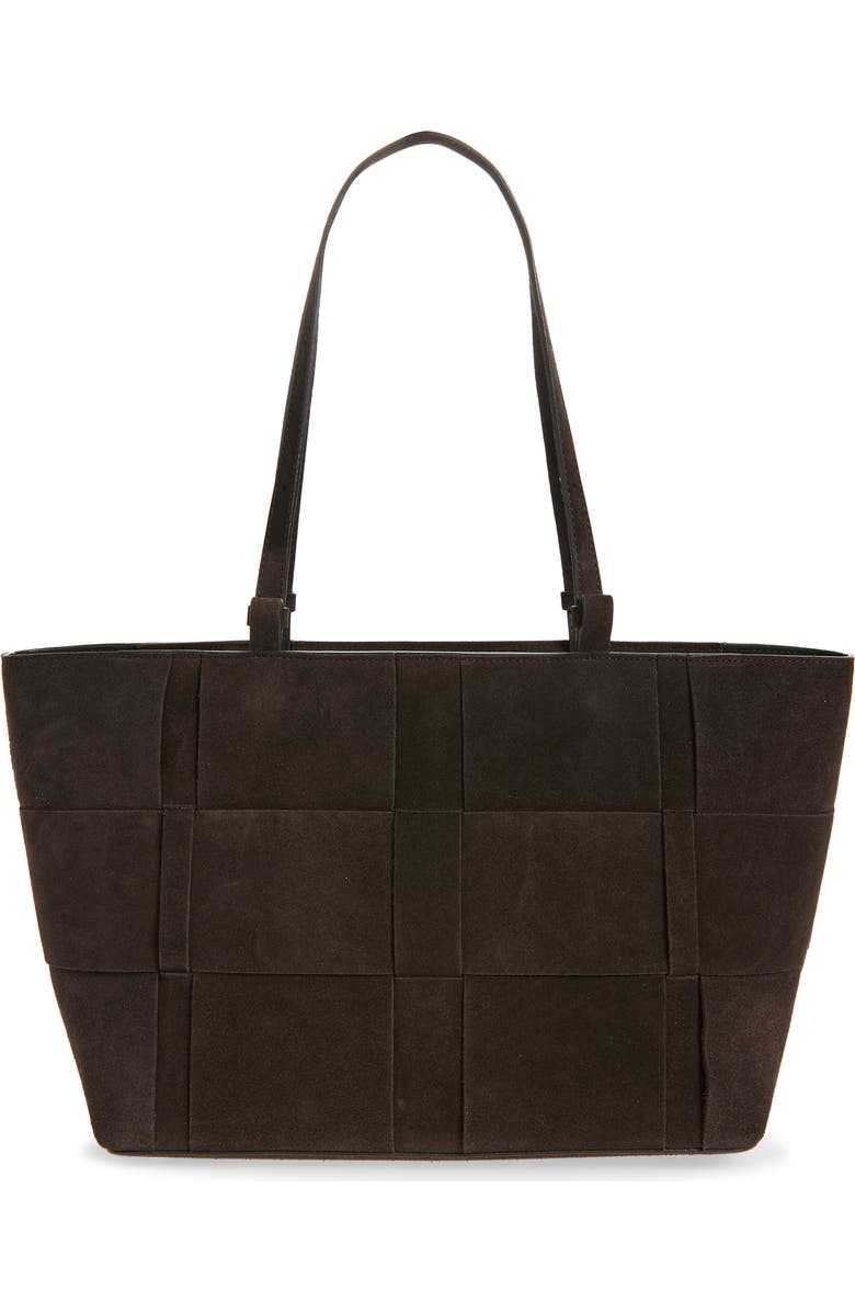 DeMellier The Florence Woven Leather Tote, Alternate, color, Dark Chocolate