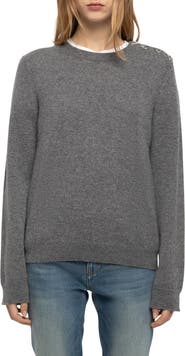 Zadig & Voltaire Cara Star Detail Cashmere Sweater