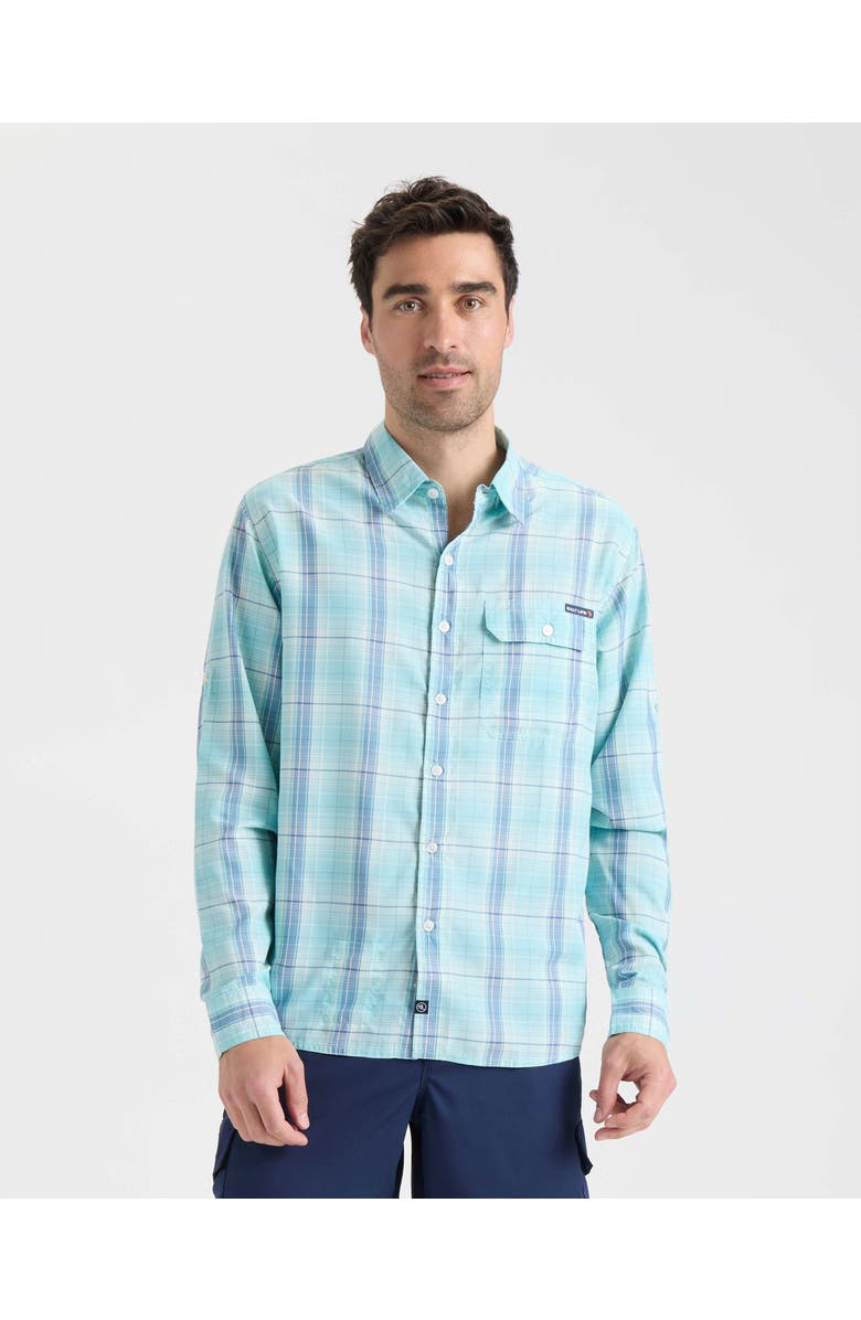 Salt Life Baitcaster SLX Performance Long Sleeve Shirt, Main, color, Sea Glass