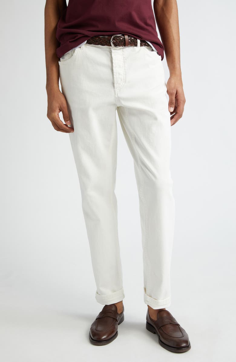 Brunello Cucinelli Straight Leg Jeans, Main, color, 