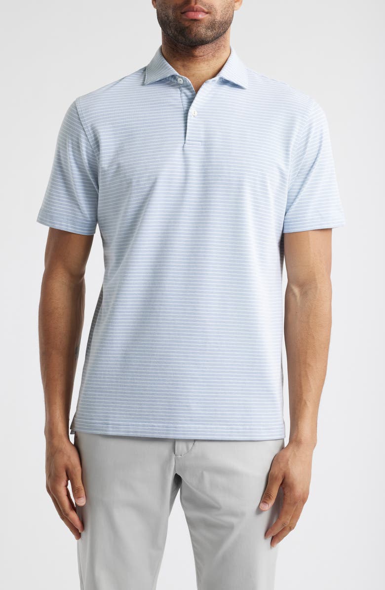 Crown Crafted Albatross Stripe Pima Cotton Blend Polo