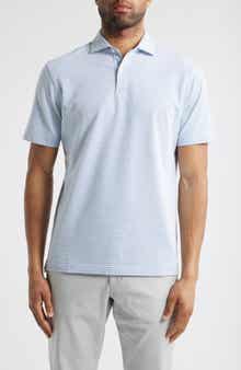 Peter Millar Crown Crafted Albatross Stripe Pima Cotton Blend Polo