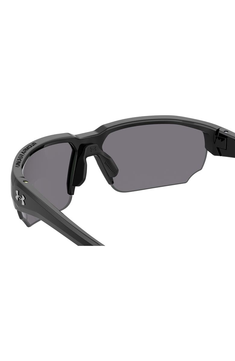 Under Armour 70mm Polarized Oversize Sport Sunglasses, Alternate, color,