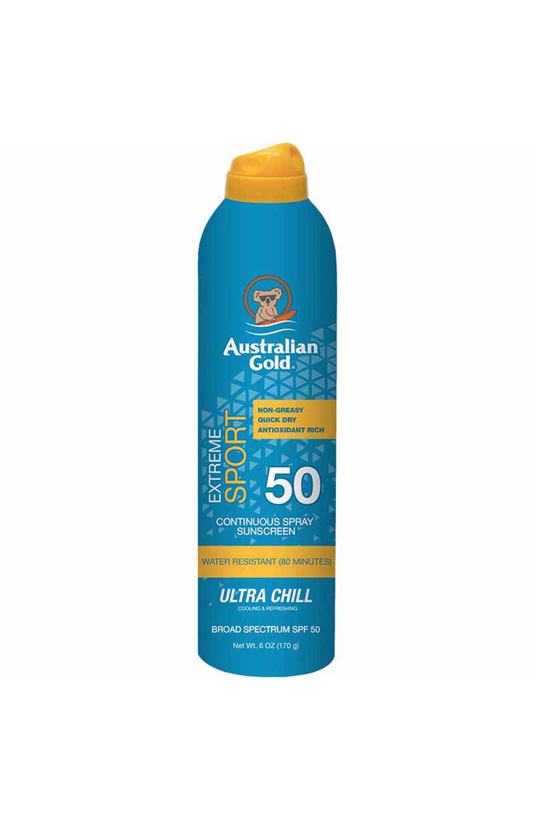 Australian Gold SPF 50 Continuous Spray Sport Ultra Chill, Main, color, 