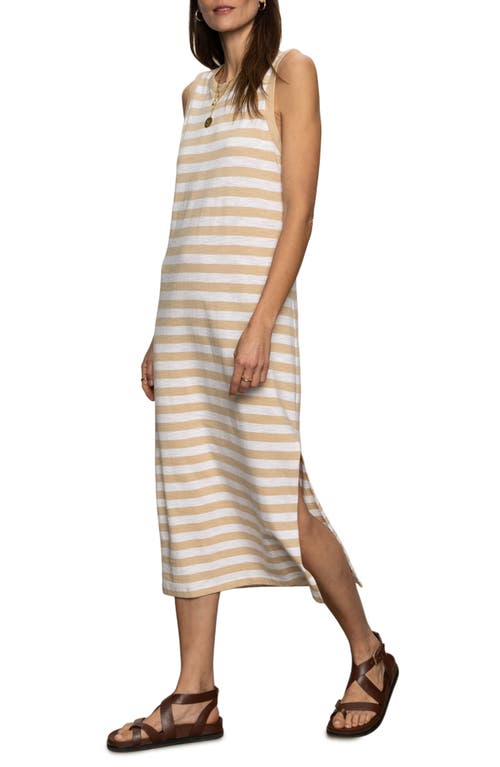 Shop Sanctuary Stripe Sleeveless Tiered Organic Cotton Blend Maxi Dress