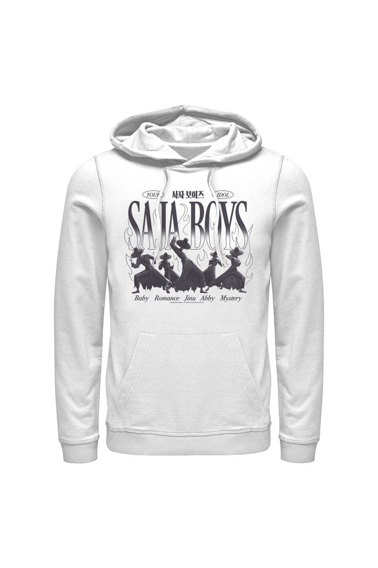 Mens KPop Demon Hunters Your Saja Boys Idols Lightweight Hoodie, Main, color, White